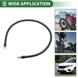 Motoforti Universeller Reifenfüller-Verlängerungsschlauch Luftkompressor-Verlängerungsschlauch-Adapter 27,56 Zoll M8x0,8 10 mm OD Langlebiger Gummischlauch Goldfarbener Verbinder