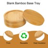 sourcing map 4PCS Mosaic Bamboo Coasters, 3.1 Inch Blank Base