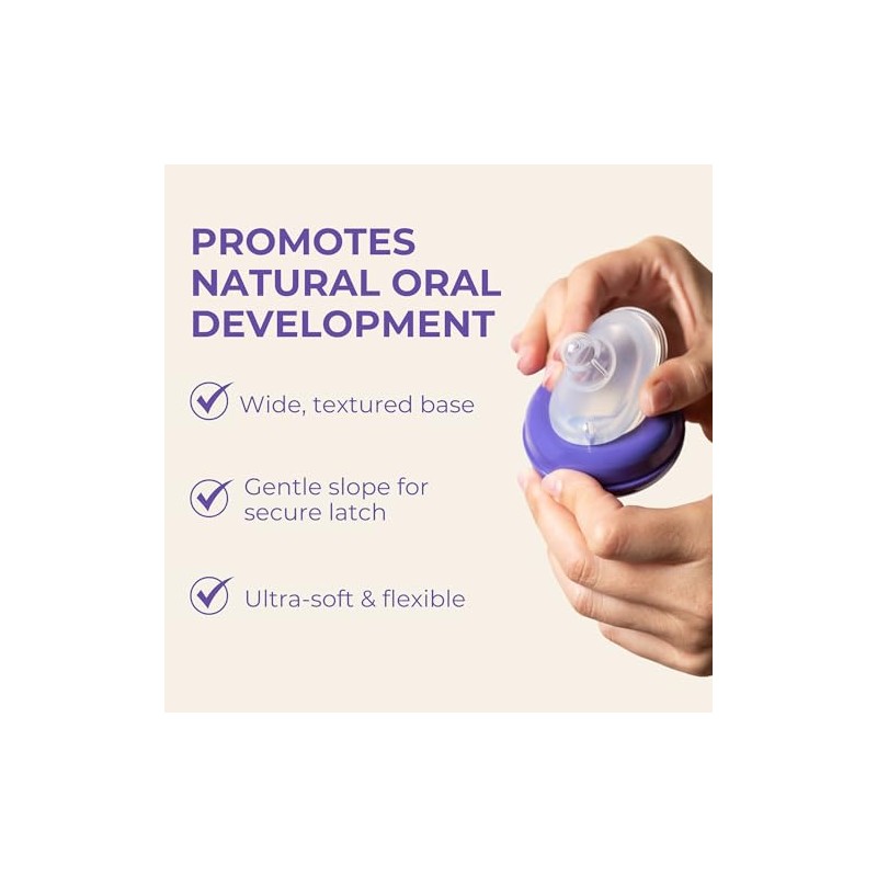 Lansinoh Tetina Para Biberón Natural Wave 2 Piezas Flujo Rápido,