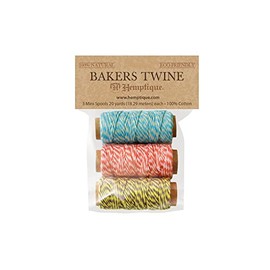 Cotton Bakers Twine 2 PLY 3 Mini Spool Bag Set