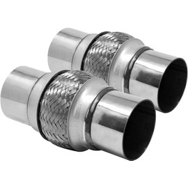 RP Remarkable Power, Rk7544-2.5" x 4" Heavy Duty Stainless Steel Exhaust Flex Pipe 8" Ol 2 Pack