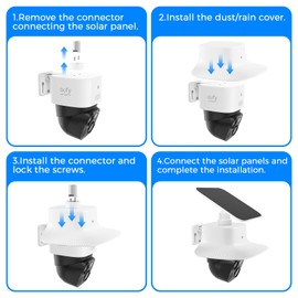 Rain Cover for Eufy SoloCam S340 – All-Weather Camera Hood, Outdoor Security Sun Shade & Dust Shield, Easy No-Tool Install, UV & Rain Protection, Fits SoloCam S340 Only