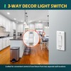 TOPELER 10 Pack 3-Way Decorator Light Switch, Single Pole or