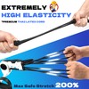 KJE 8Pcs 36" Adjustable Bungee Cords with Hooks - Black