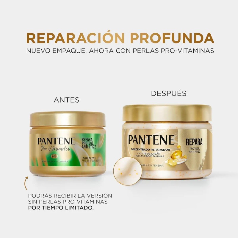 Mascarilla para cabello Pantene Repara, Protege y Antifrizz con Aceite