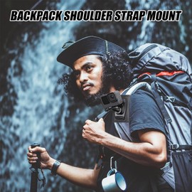 Shoulder Mount for Action Camera, 360 Degree Rotating Action Camera Chest Strap Support, Quick Release Adapter Bracket for Outdoor Sports