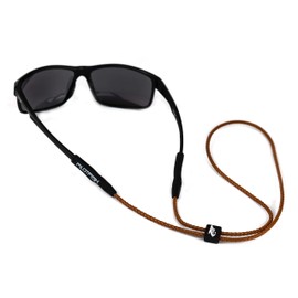 Pilotfish Leather Sunglasses Strap - Glasses Retainer Cord for Men or Women, Secure Chain Eyeglass or Sunglass Holder (Tortoise)