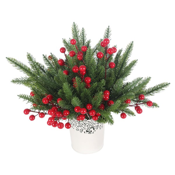 Botius 50 Pcs Christmas Cedar Pine Artificial Christmas Branches with