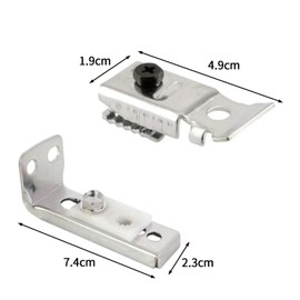 KOOLEVER 6 Pcs Bifold Door Repair Kit, with 3/8" Pivots 7/8" to 1" Guide Wheel and Brackets Bi-Fold Door Hardware Repair Replacement, Metal Top Pivot Hardware Package for Accordion Barn Folding Door