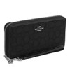 Coach CU150SBKBK Women's Long Wallet Outlet Brand Black Long Zip