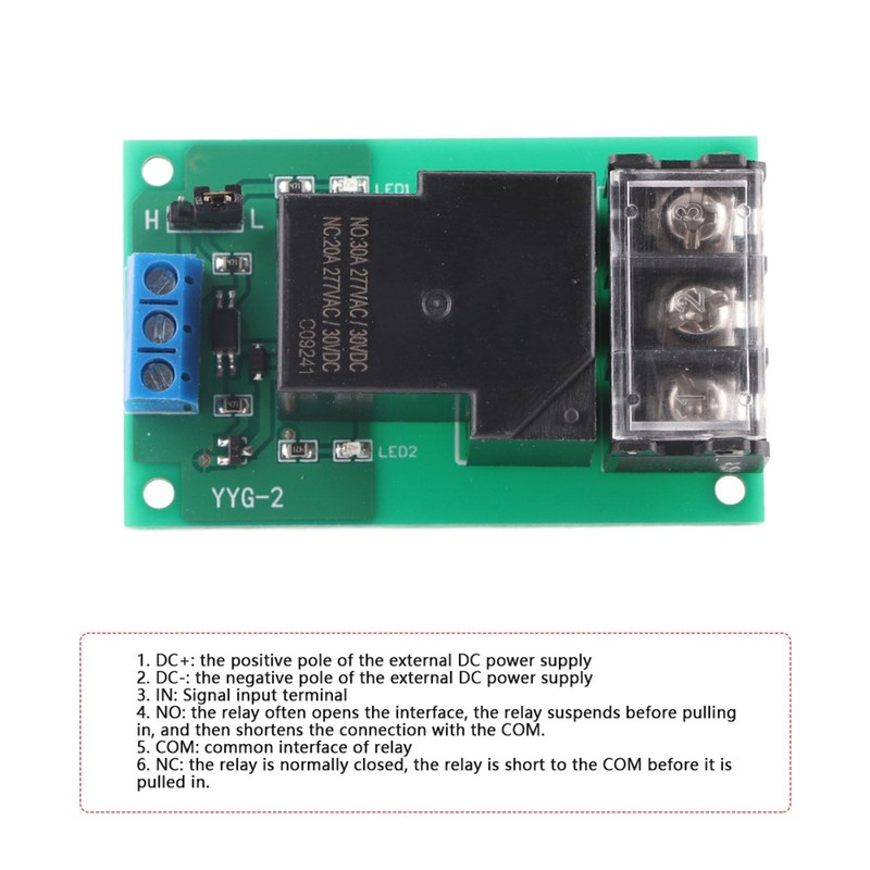 Watris Veiyi Relay 5V, 30A YYG-2 Optocoupler Isolating Relay, Relay