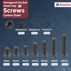 Kozelo 127pcs M6 Socket Head Cap Screws Bolts Nuts Assortment