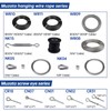 Muzata 10 Pack Eye Screws 3.3 Inch Stainless Steel Screw