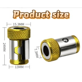 Magnetic Screwdriver Bit Holder Ring - Shockproof 1/4 Inch Hex Magnetic Bit Retainer for Impact Driver & Electric Screwdrivers, Durable Tool Accessory (6.35mm Hex Shank Compatible)