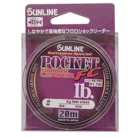 SUNLINE Saltwater Special Pocket Shock Leader, Fluorocarbon 65.6 ft (20 m), No. 7, Natural Clear
