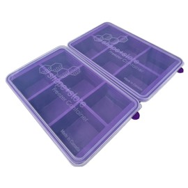 Soup Master 6-in-1 Storage & Freezer Container with lid - 2 pack – makes 12 perfect 1 cup cubes- Stores 1/2 Gallon of Soups, Pasta, Sauces, Stews, Desserts and More. Easy-To-Clean & Dishwasher Safe
