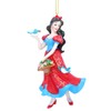 Gisela Graham Resin Snow White Hanging Christmas Decoration 10cm