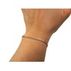 Kauf-mich-weg Women's Curb Bracelet 925 Sterling Silver Rose Gold-Plated 3