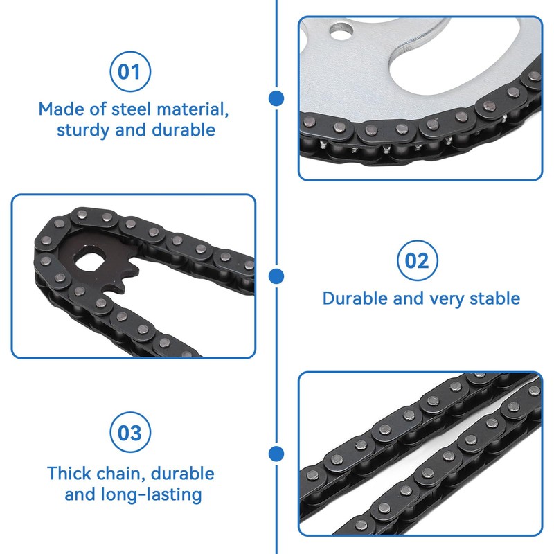 Steel T8F Front and Rear Sprocket, Chain Replacement High Power
