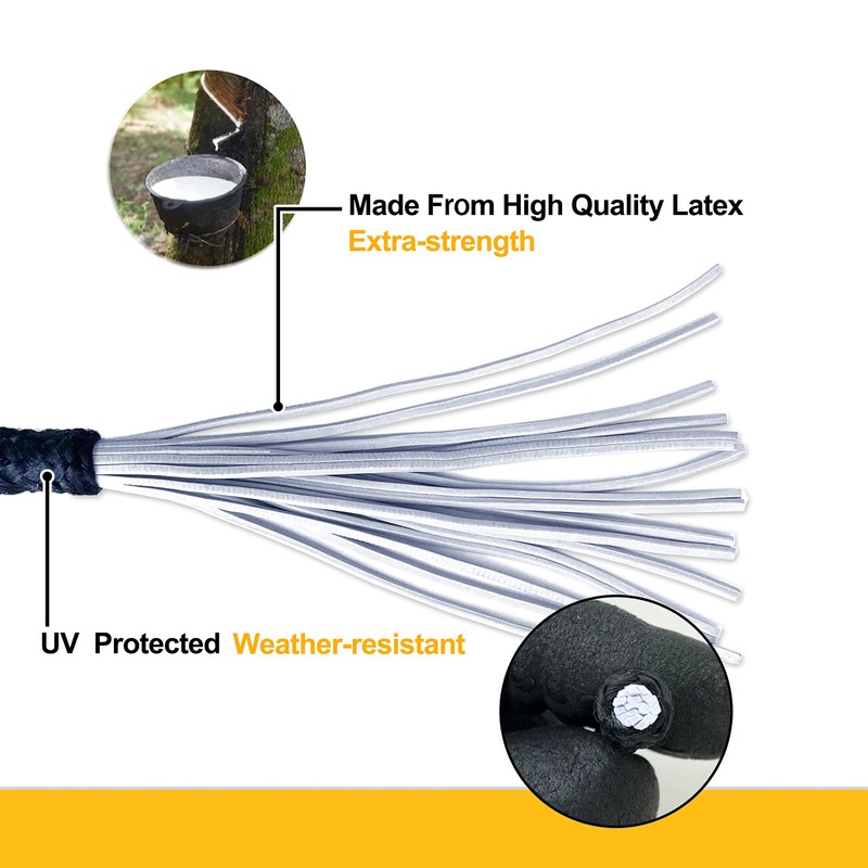 9 inch 50 Piece Heavy Duty 5mm Ball Bungee Canopy