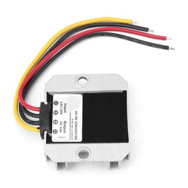 Power Buck Module, IP68 Waterproof DC‑DC Converter, Vibration Resistant for Over Voltage Protection 10A DC12V/24V to 5V Short Circuit Protection