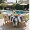 HEIPINIUYE 2 Pack Checkered Tablecloth Disposable 54 x 108 Inch