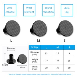 SooGree Protectores de tacón alto y gorras de talón para tacones altos (6 pares en forma de círculo, blanco y negro, talla L) para zapatos de tacón alto para mujer, antideslizante y protege de ladrillos y grietas