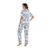 LUBOT Silk Pajamas for Women Satin Pajama Sets Printed PJ