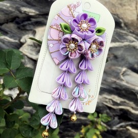 Women's Japanese Hair Clips Girls Pretty Kimono Hair Clips Japanese Fringe Hair Accessories Kimono Geisha Hair Scrunchie Flower Hair Clip Exquisite Bridal Hair Accessories