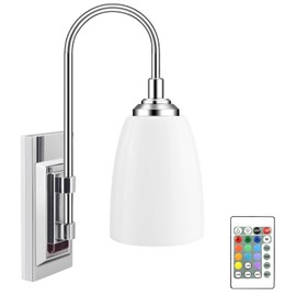 LUXSWAY 12 Colors Changing Wall Lamp, Dimmable Up/Down Wall Sconce,Over Bed Headboard Light for Bedroom Hallway Home Decor- 1Pack