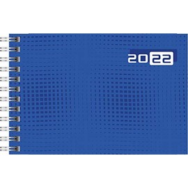 rido/idé 7017107022 Septimus Pocket Calendar, 2 Pages = 1 Week, 152 x 102 mm, Graphic Cover Blue, Calendar 2022