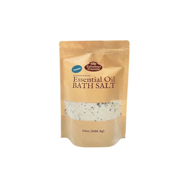 Fabulous Frannie Aromatherapy Tension Essential Oil Mineral Bulk Bath Salt