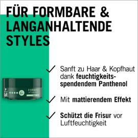 Schwarzkopf TAFT Paste Forming (75 ml), Hair Styling Paste for Unfinished Looks, Gentle on Hair and Scalp, Vegan, Styling Hair Paste