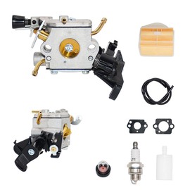 CHRYSM C1M-EL37B Carburetor Kit for Husqvarna 445 445E 450 450E Gas Chainsaw Parts Carb Replace 506450401 Carburetor Trimmer with Maintenance Kit Trimmer Weed Eater Carb Rebuild Kit