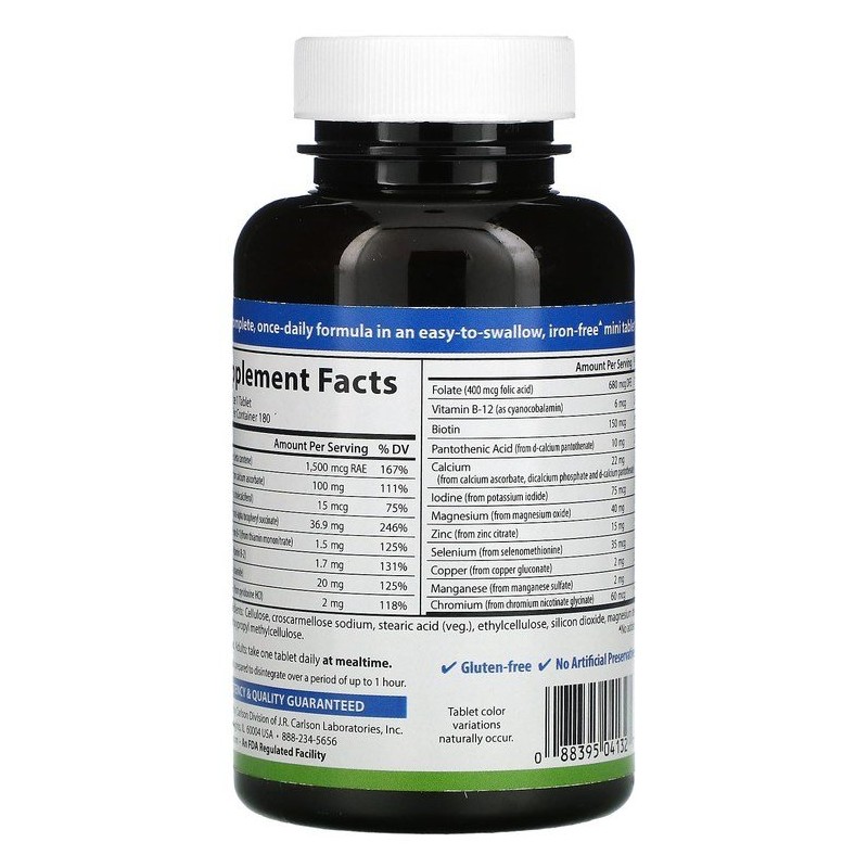 Mini Multi Vitamin Mineral No Iron 180 Tablets / 미니