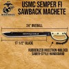 USMC United Cutlery USMC Semper Fi Sawback Machete Knife with