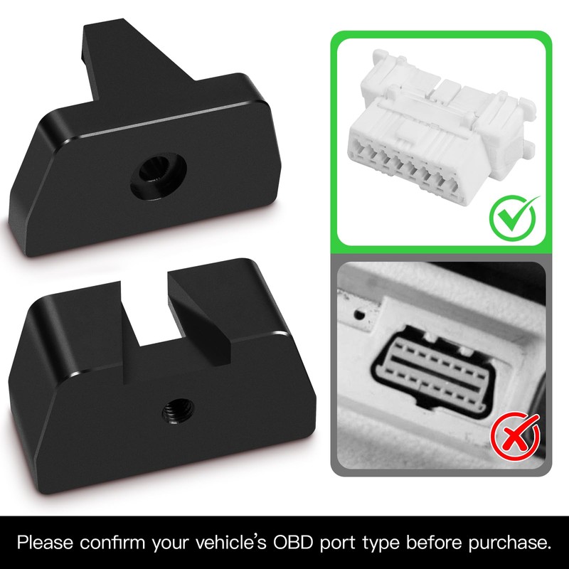 MLWIRD OBD2 Port Lock Black Aluminum Alloy OBD Diagnostic Port