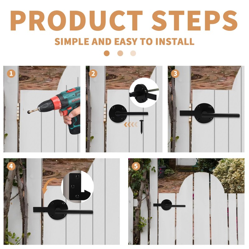 XIAOPEIZHI Two Sided gate Latch,gate Latch for Outdoor Fence, Wooden