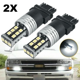 GEARZAAR 2x 3157 LED White Daytime Running Light Bulbs for Chevy Silverado 1500 ※