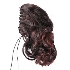 FOMIYES Synthetic Curly Ponytail Extension Claw Clip in Hairpiece Short Wavy for Women Natural Look Clip in Hair Extensions Hair Topper