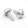 12 Pcs 6mm Thread Silver Tone Aluminum Alloy Motorcycle License