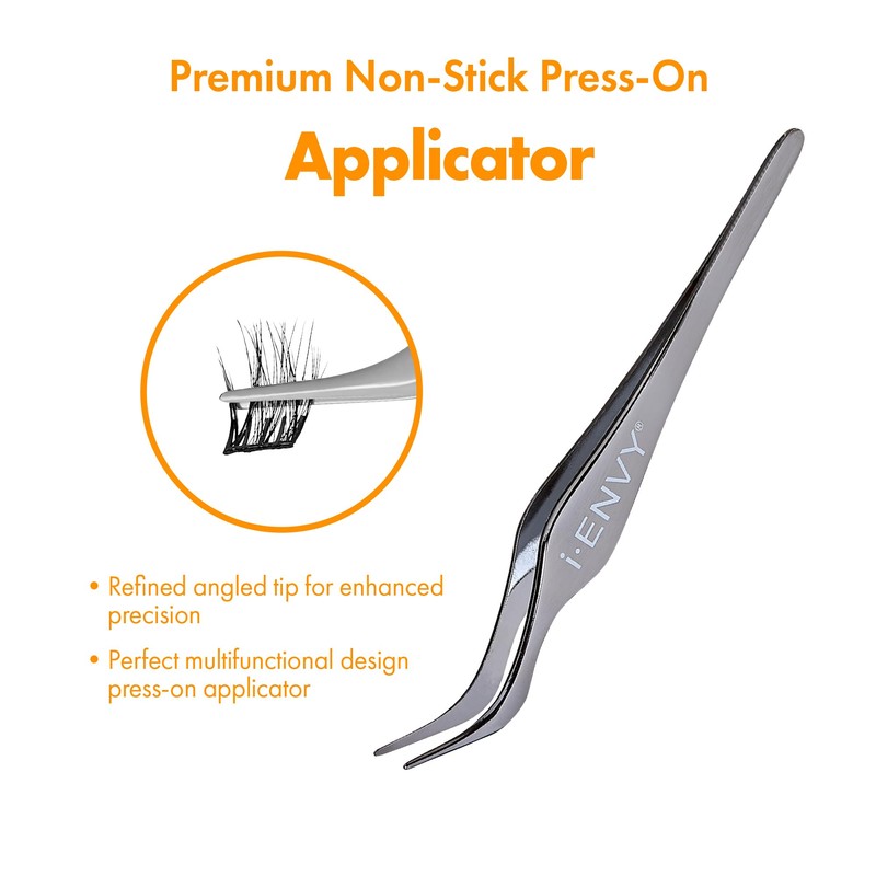 i-ENVY Press&Go Lash Applicator Tool, Nonstick Cluster Eyelash Tweezers for