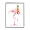 Stupell Industries Tropical Pineapple Pink Flamingo Bird Funny Fruit Animal,
