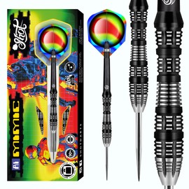 Shot! AI Mimic Steel Tip Darts | 90% Tungsten for Precision | Advanced Grip Design | Consistent Performance | 25g For both Men and Women All Skill Level | Alloy Steel Tips | Made in New Zealand