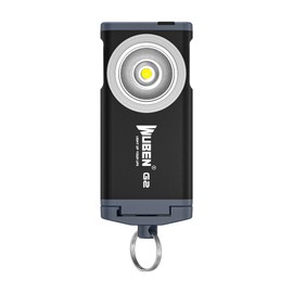 WUBEN G2-BK Keychain Light, 500 Lumens, Type-C Charging, Shock Resistant 4.9 ft (1.5 m)