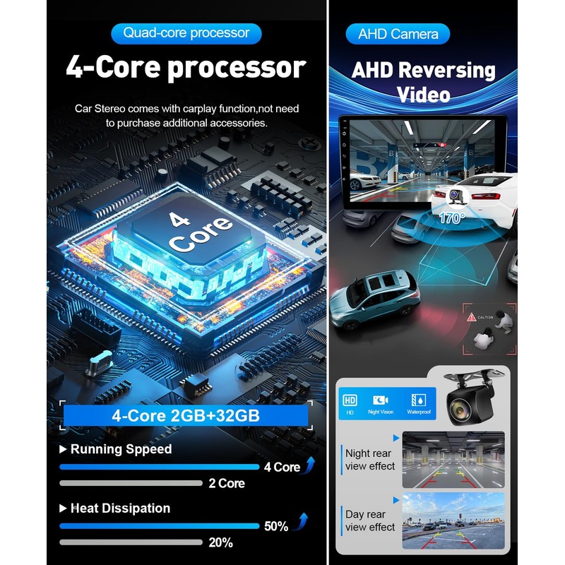 Leadfan Car Stereo Radio for Ford Focus 2012 2013 2014