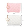 2 Pieces Diamond Pattern Purse Women Purse PU He Purse