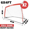 BOHEN 6x4FT Portable Soccer Goal for Kids Backyard with Carry