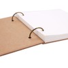 A4 Kraft Scrapbook,Blank Ring Binder Notebook Notepad Loose Leaf Sketchbook