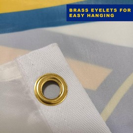 Leeds 5x3ft Football Flag HD Polyester Banner With Yorkshire Rose – Traditional Leeds Colours – Matchday And Home Support